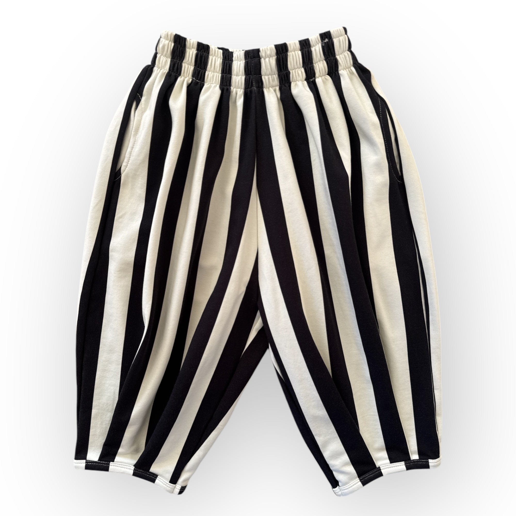 ★人気★【A NOTHING】★DOTTED-STRIPE BALLOON SWEAT PANT.S★ DOTTED-STRIPE BALLOON SWEAT PANTS (Black)