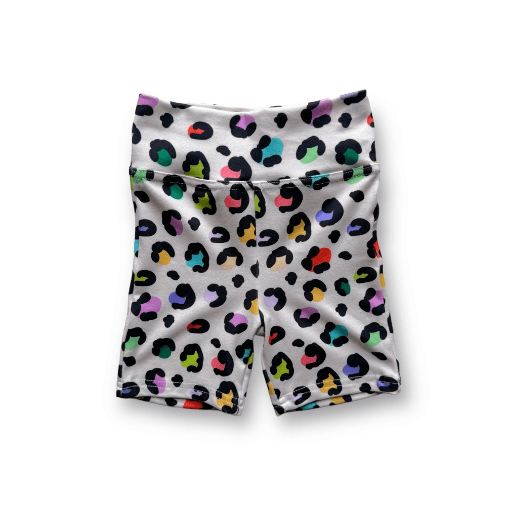 Best Day Ever Kids Baby & Toddler Bottoms Signature Biker Short - Loopy Leopard buy online boutique kids clothing