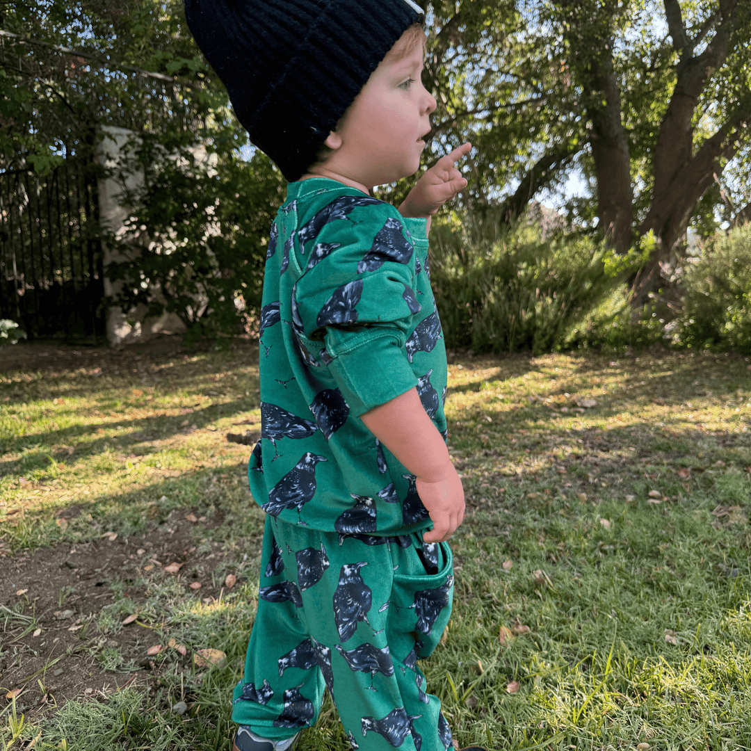 Best Day Ever Kids Baby & Toddler Bottoms Signature Velvet Lounge Pant - The Raven buy online boutique kids clothing