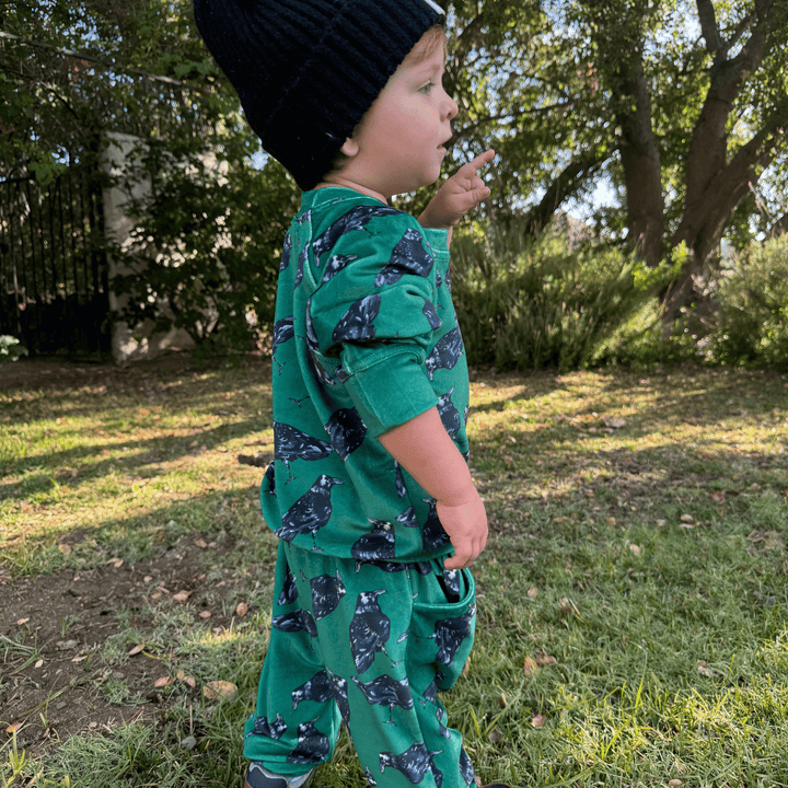 Best Day Ever Kids Baby & Toddler Bottoms Signature Velvet Lounge Pant - The Raven buy online boutique kids clothing