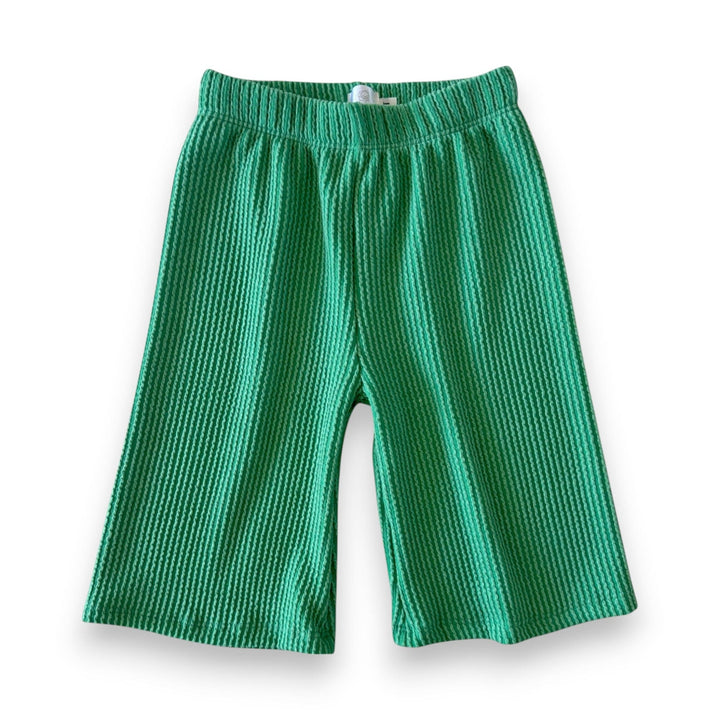 Best Day Ever Kids Baby & Toddler Bottoms Wavy Rib Wide Leg Cropped Pant - Watermelon buy online boutique kids clothing