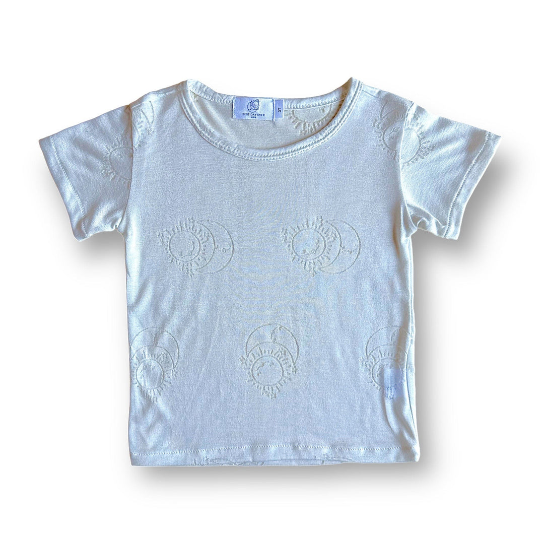 Best Day Ever Kids Baby & Toddler Clothing BDE Classic Logo Tee - White buy online boutique kids clothing