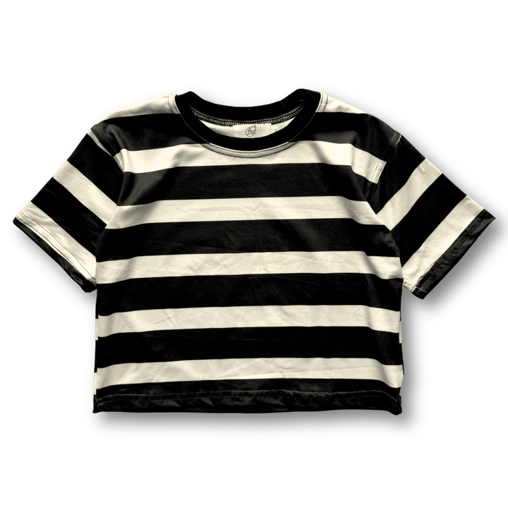 Best Day Ever Kids Baby & Toddler Tops Chunky Stripe Oversized Tee buy online boutique kids clothing