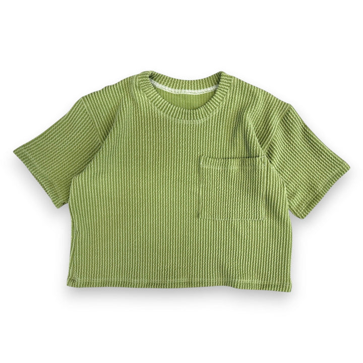 Best Day Ever Kids Baby & Toddler Tops Groovy Green Oversized Pocket Tee buy online boutique kids clothing