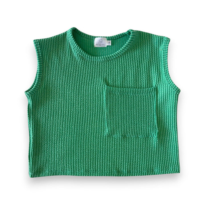 Best Day Ever Kids Baby & Toddler Tops Wavy Rib Tank - Watermelon buy online boutique kids clothing