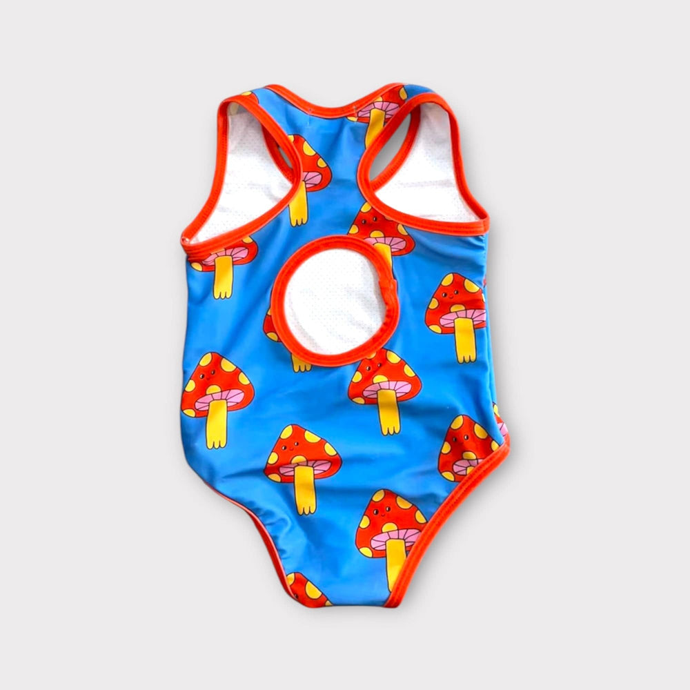 Best Day Ever Kids swimsuit Mellow Mushroom Racerback Swimsuit buy online boutique kids clothing