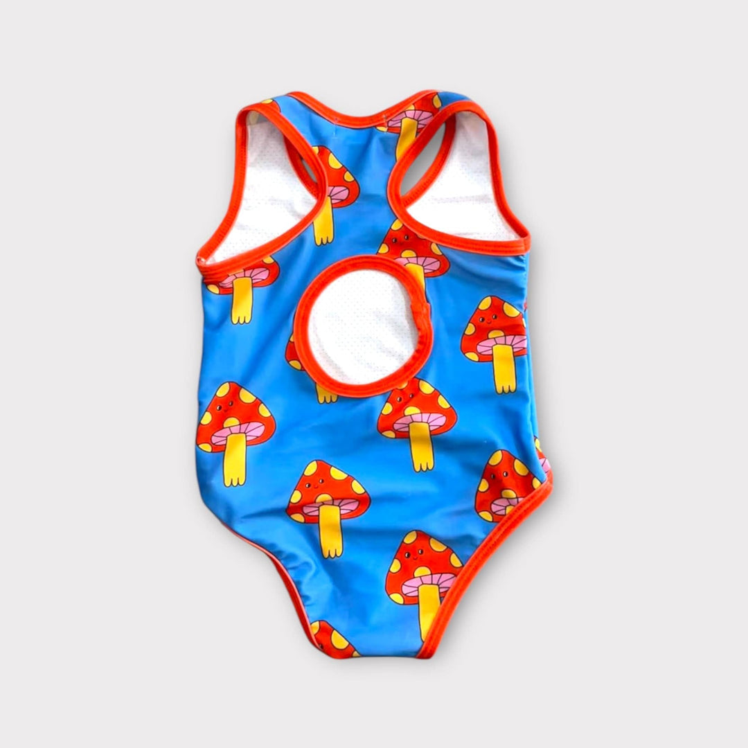 Best Day Ever Kids swimsuit Mellow Mushroom Racerback Swimsuit buy online boutique kids clothing