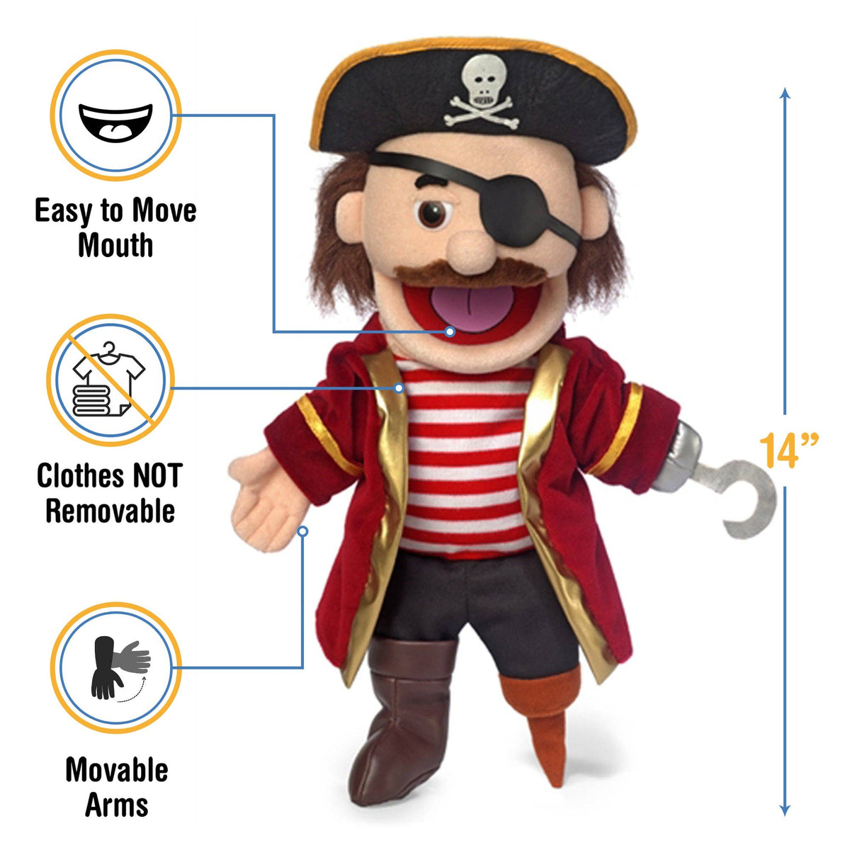Pirate Hand Puppet (14")