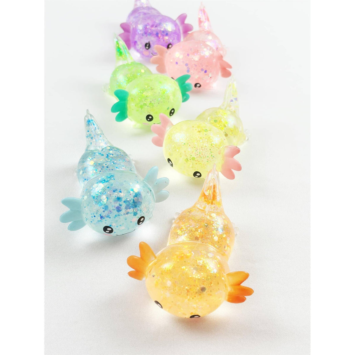Glitter Axolotl Squishy Toy