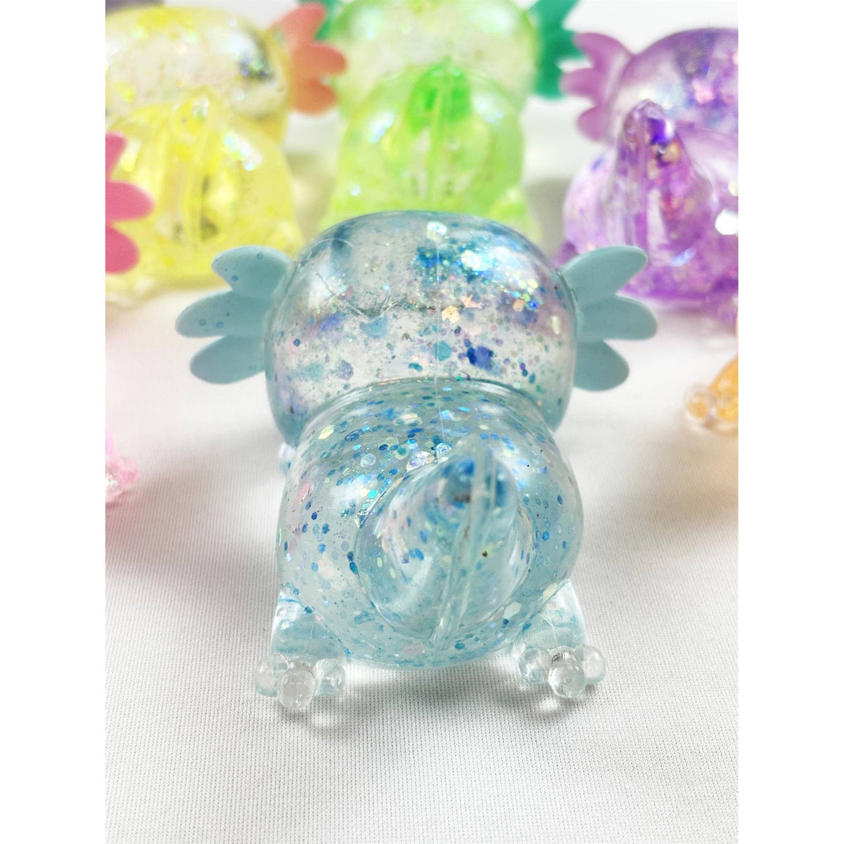 Glitter Axolotl Squishy Toy