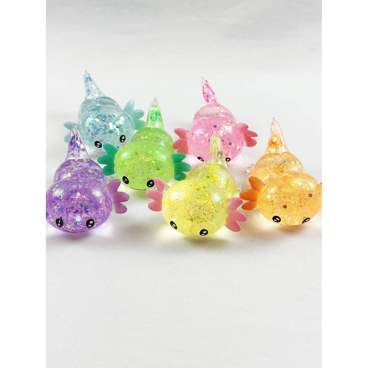 Glitter Axolotl Squishy Toy