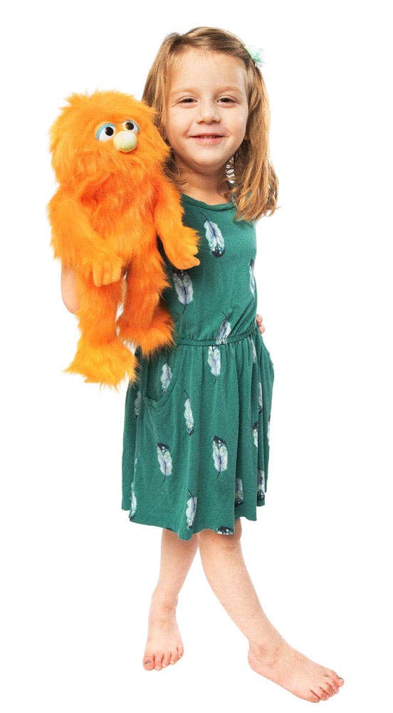 Monster Hand Puppet - Orange (14")