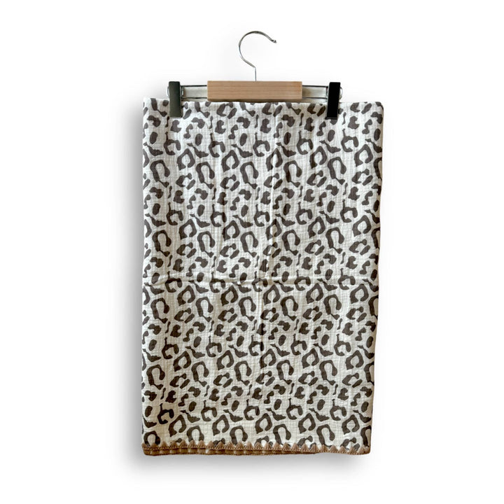 Best Day Ever Kids baby blankets Leopard Print 4 Layer Cotton Muslin Baby Blanket buy online boutique kids clothing