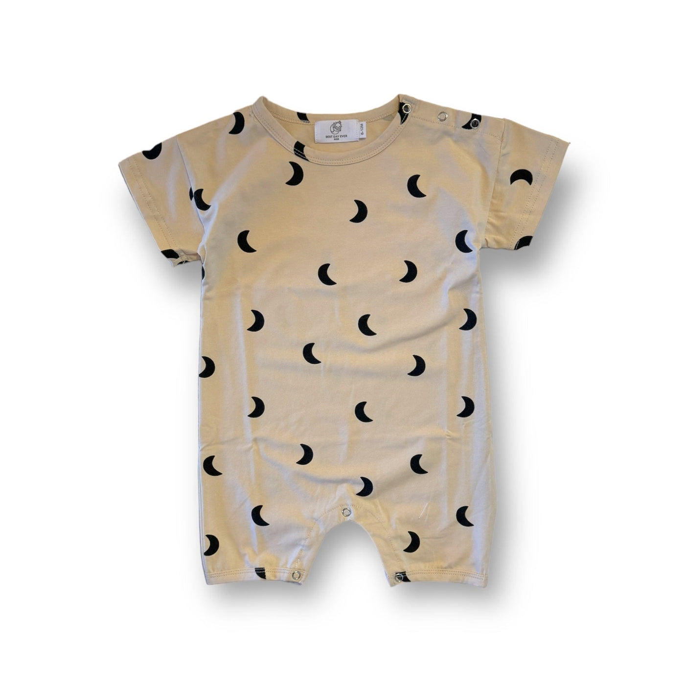 Best Day Ever Kids Baby One-Pieces 0-3M Petit Moon Romper - Ivory buy online boutique kids clothing