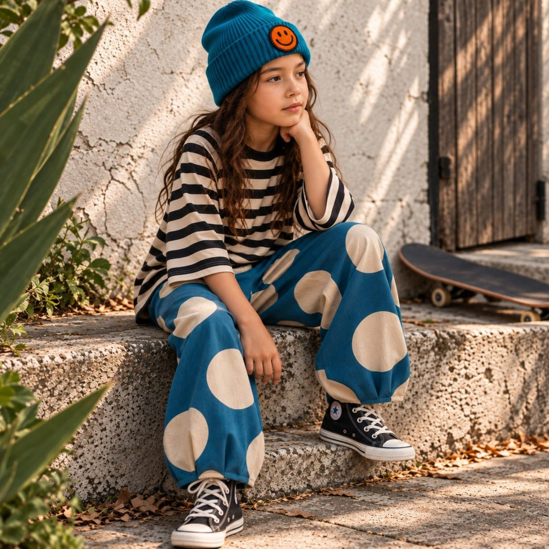 Best Day Ever Kids Baby & Toddler Bottoms Blue Note Hammer Pant buy online boutique kids clothing