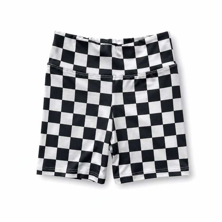 Best Day Ever Kids Baby & Toddler Bottoms Checked Out Biker Short buy online boutique kids clothing