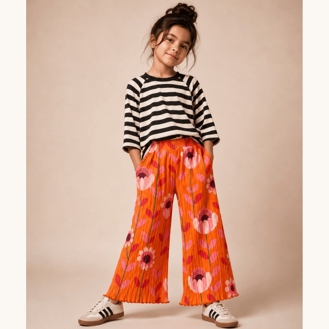 Best Day Ever Kids Baby & Toddler Bottoms Flower Power Wide Leg Pant buy online boutique kids clothing