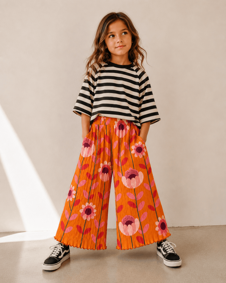 Best Day Ever Kids Baby & Toddler Bottoms Flower Power Wide Leg Pant buy online boutique kids clothing