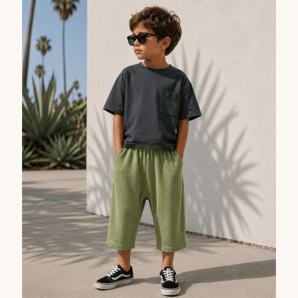 Best Day Ever Kids Baby & Toddler Bottoms Groovy Green Harem Short buy online boutique kids clothing