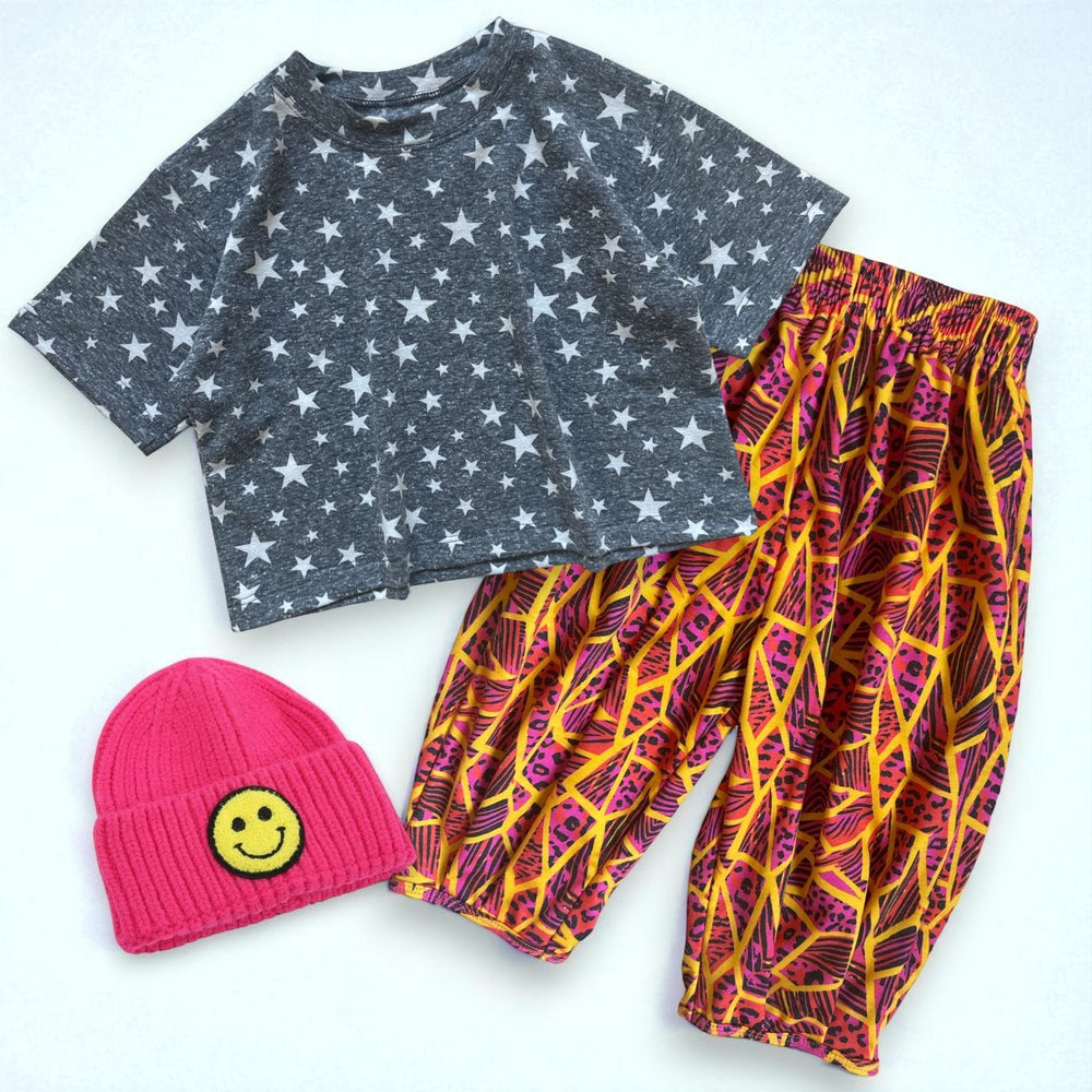 Best Day Ever Kids Baby & Toddler Bottoms Hammer Pants - Neon Jungle buy online boutique kids clothing