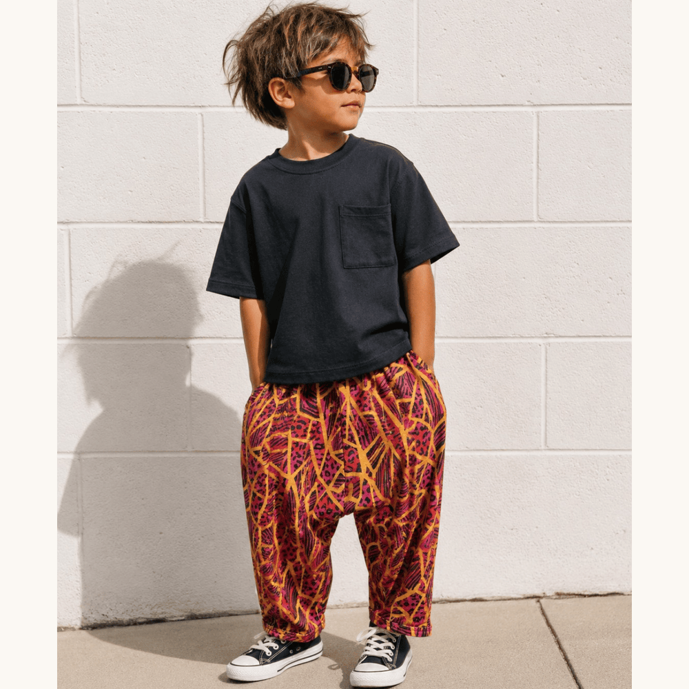 Best Day Ever Kids Baby & Toddler Bottoms Hammer Pants - Neon Jungle buy online boutique kids clothing