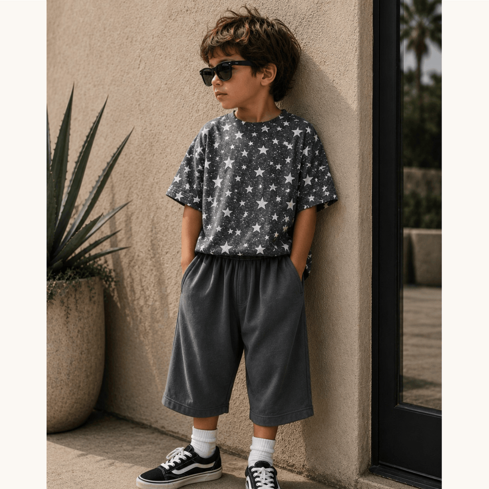 Best Day Ever Kids Baby & Toddler Bottoms Hudson Cropped Pant - Storm buy online boutique kids clothing