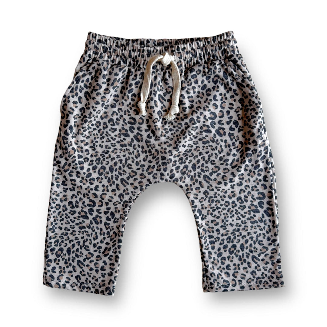 Best Day Ever Kids Baby & Toddler Bottoms Leopard Cropped Harem Sweat buy online boutique kids clothing