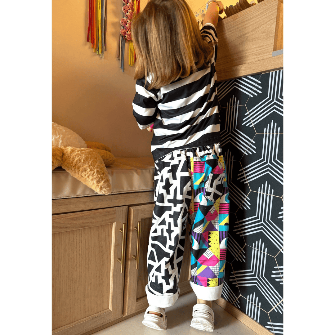 Best Day Ever Kids Baby & Toddler Bottoms Mixed Up Baggy Pant buy online boutique kids clothing