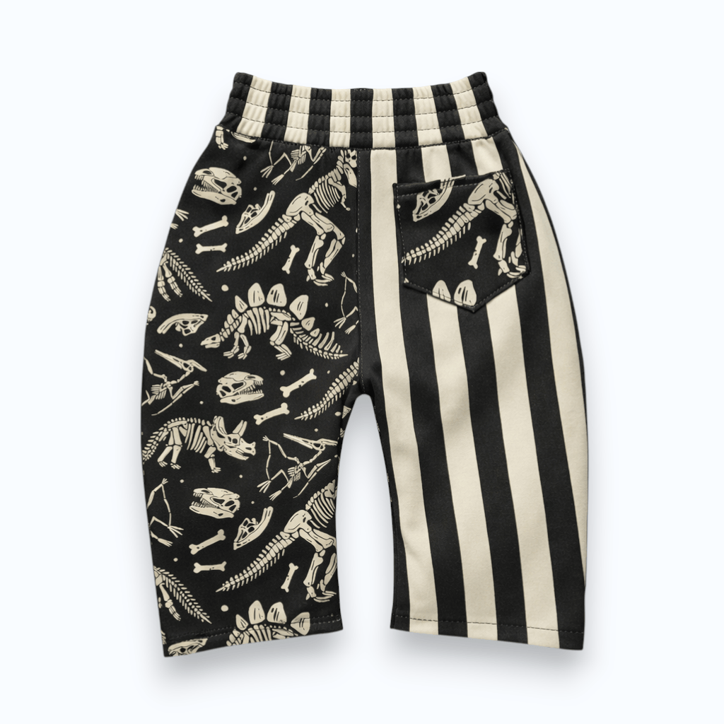 Best Day Ever Kids Baby & Toddler Bottoms Mixed Up Baggy Pant - Bone Yard buy online boutique kids clothing