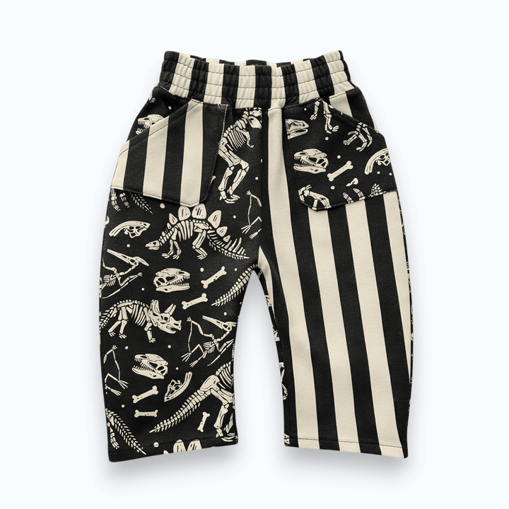 Best Day Ever Kids Baby & Toddler Bottoms Mixed Up Baggy Pant - Bone Yard buy online boutique kids clothing