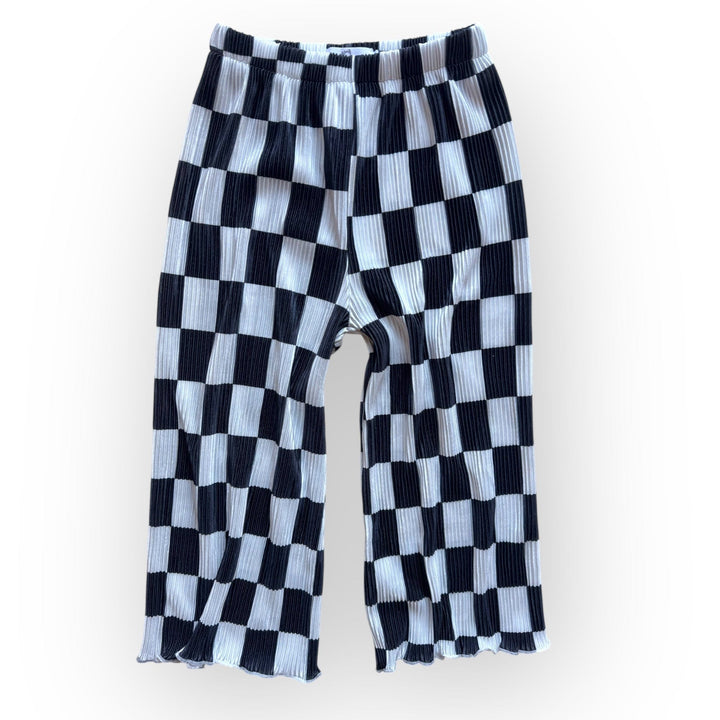 Best Day Ever Kids Baby & Toddler Bottoms Plisse Wide Leg Pant - Checked Out buy online boutique kids clothing