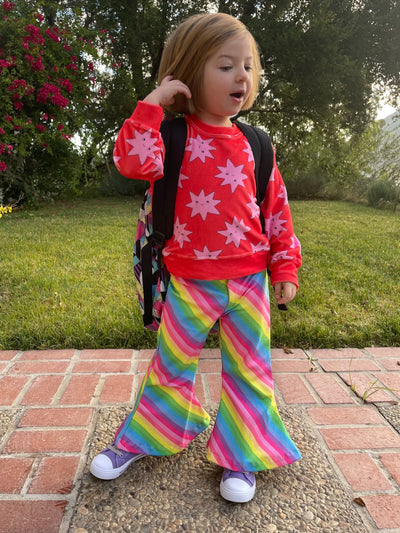 Best Day Ever Kids Baby & Toddler Bottoms Prismatic Dream Corduroy Bell Bottom buy online boutique kids clothing
