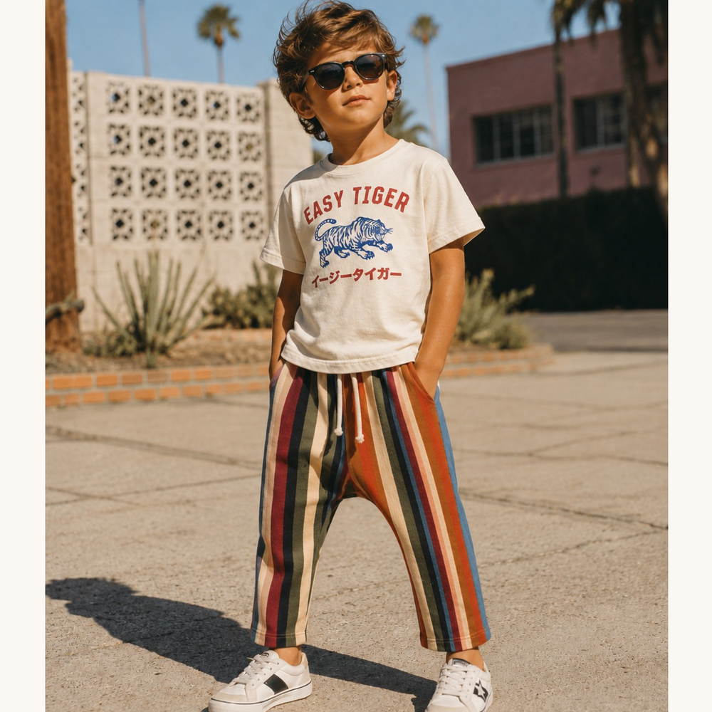 Best Day Ever Kids Baby & Toddler Bottoms Serape Stripe Harem Pant buy online boutique kids clothing