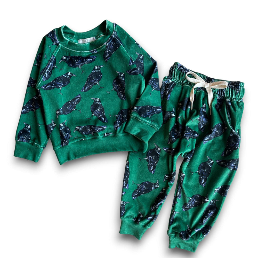 Best Day Ever Kids Baby & Toddler Bottoms Signature Velvet Lounge Pant - The Raven buy online boutique kids clothing