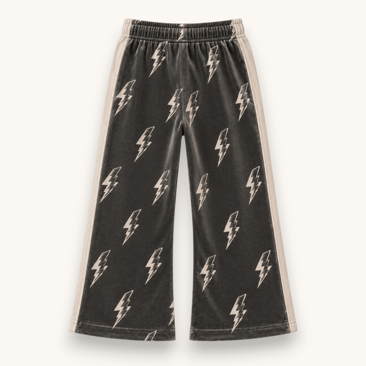 Best Day Ever Kids Baby & Toddler Bottoms Thunderbolt Velvet Retro Sweat Pant buy online boutique kids clothing