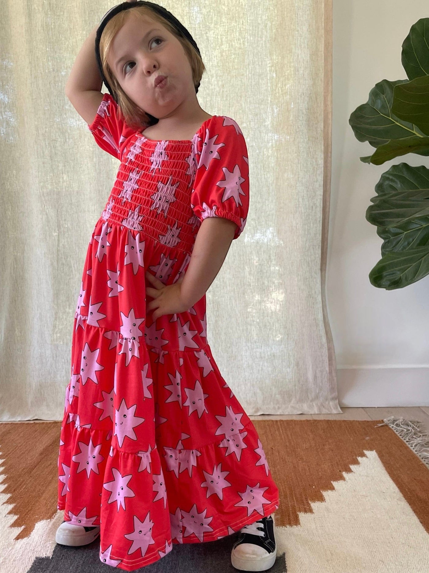 Best Day Ever Kids Baby & Toddler Dresses Super Star Smocked Maxi Dress buy online boutique kids clothing