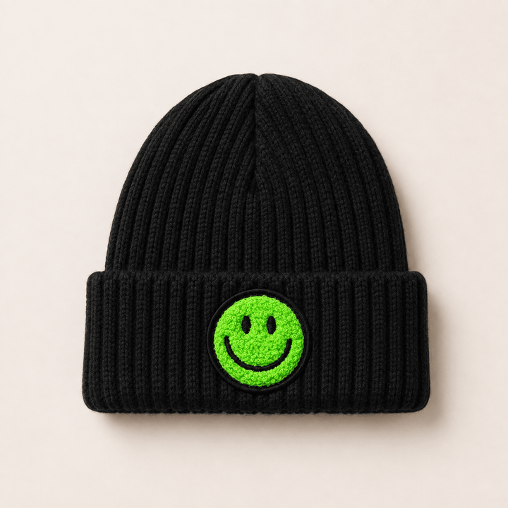 Best Day Ever Kids Baby & Toddler Hats Black Smiley Face Beanie buy online boutique kids clothing