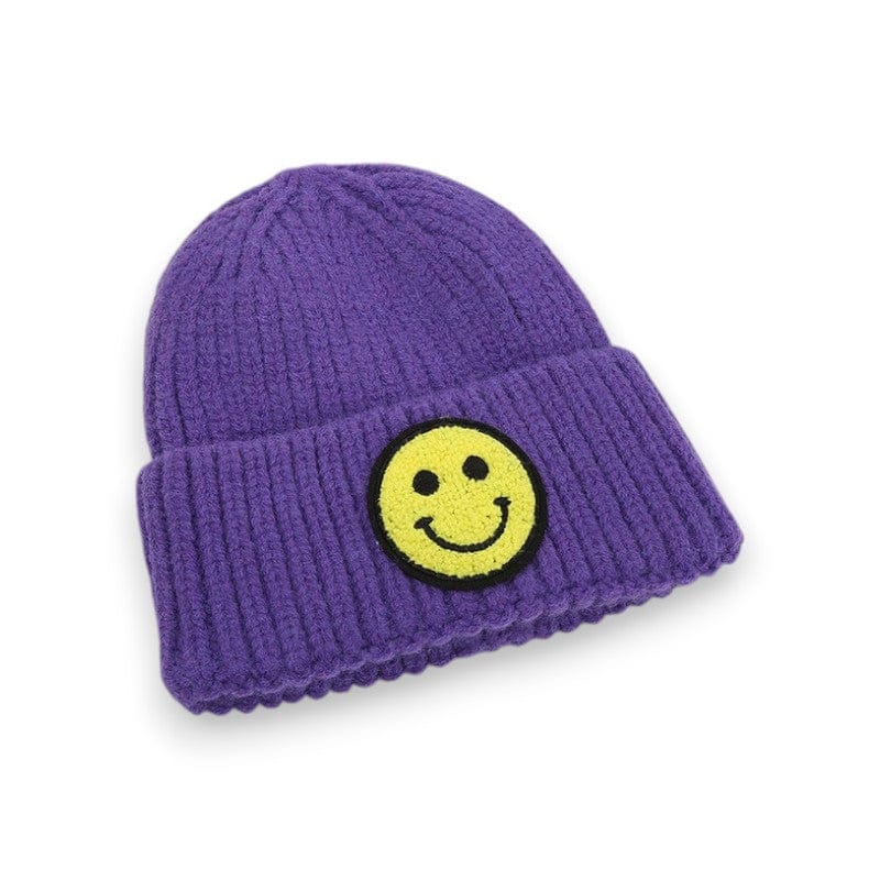 Best Day Ever Kids Baby & Toddler Hats Purple All Smiles Beanie buy online boutique kids clothing