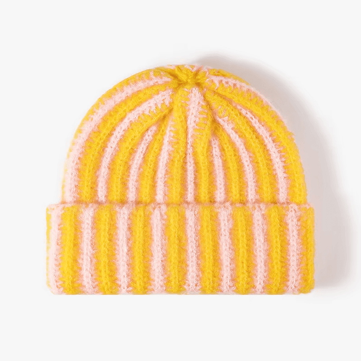 Best Day Ever Kids Baby & Toddler Hats Yellow/Pink Carousel Stripe Beanie buy online boutique kids clothing