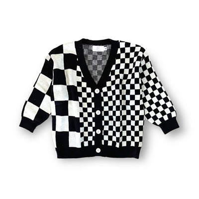 Best Day Ever Kids Baby & Toddler Outerwear Checked Out Oversized Cardigan buy online boutique kids clothing