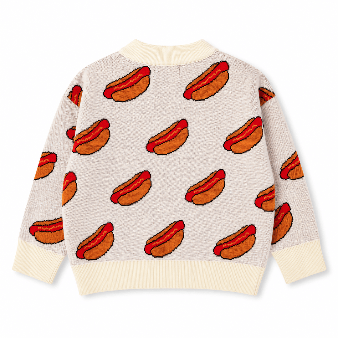 Best Day Ever Kids Baby & Toddler Outerwear Hot Dog! Cardigan buy online boutique kids clothing
