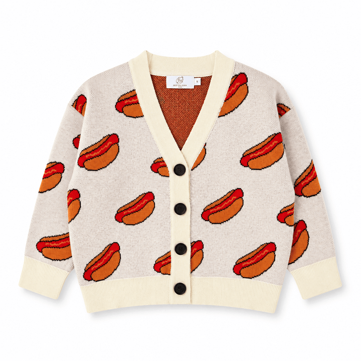 Best Day Ever Kids Baby & Toddler Outerwear Hot Dog! Cardigan buy online boutique kids clothing