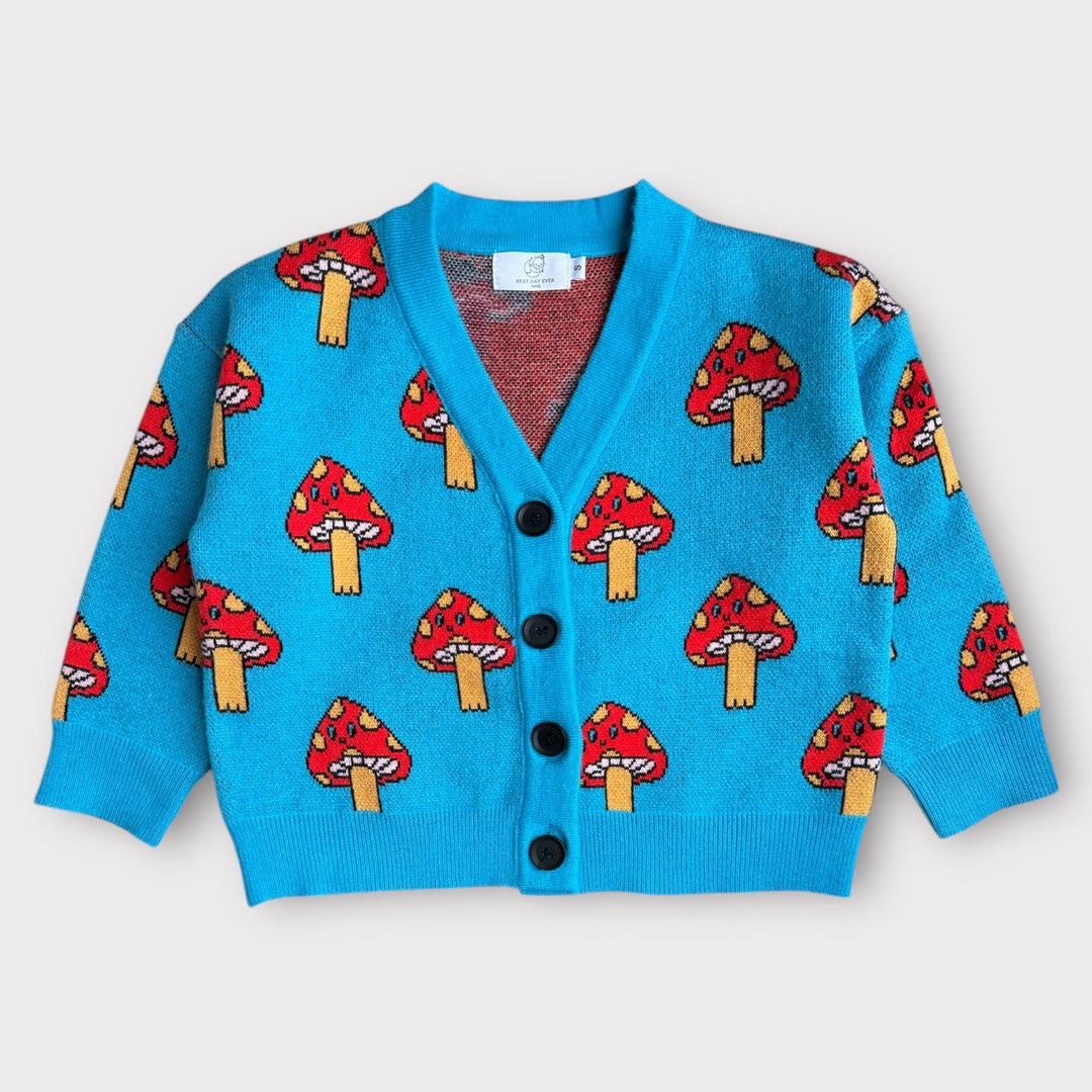 Best Day Ever Kids Baby & Toddler Outerwear Mellow Mushroom Cardigan buy online boutique kids clothing