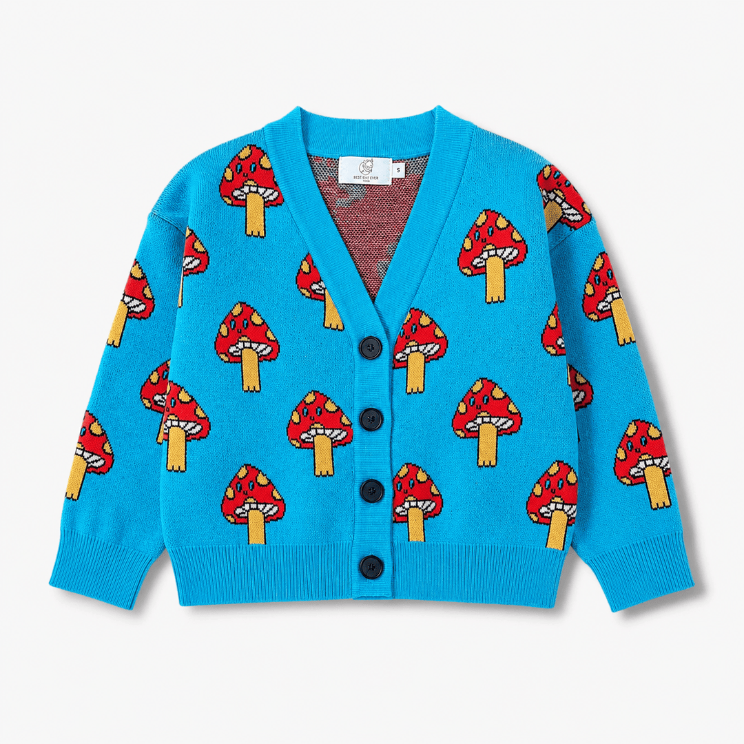 Best Day Ever Kids Baby & Toddler Outerwear Mellow Mushroom Cardigan buy online boutique kids clothing