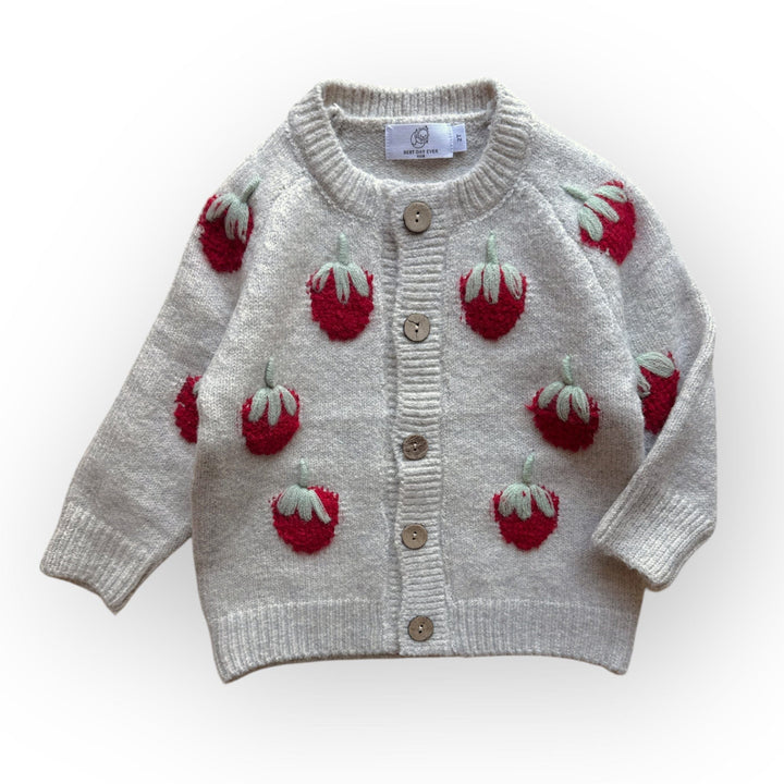 Best Day Ever Kids Baby & Toddler Outerwear Strawberry Fields Cardigan buy online boutique kids clothing