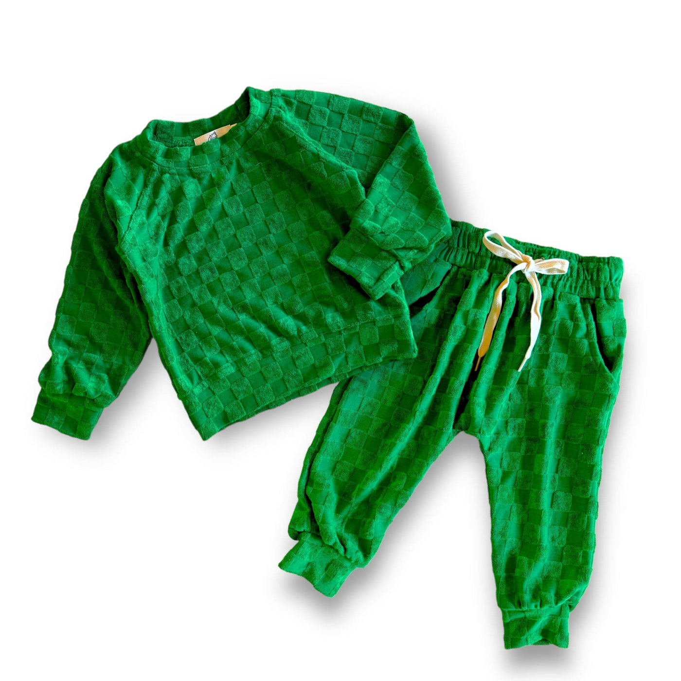 Best Day Ever Kids Baby & Toddler Outfits Checked Out Terry Leisure Set - Emerald City buy online boutique kids clothing