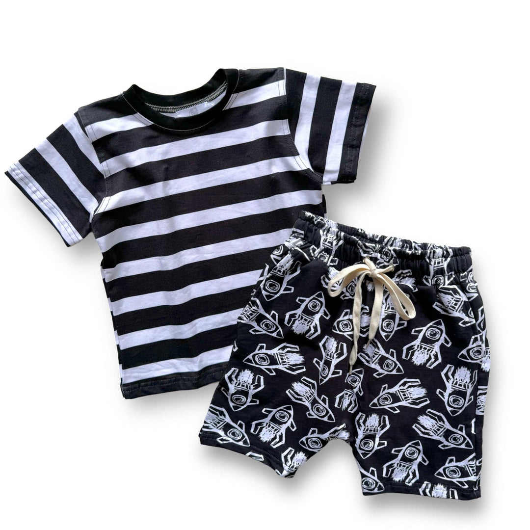 Best Day Ever Kids Baby & Toddler Outfits Rad Rockets Harem Short Set buy online boutique kids clothing