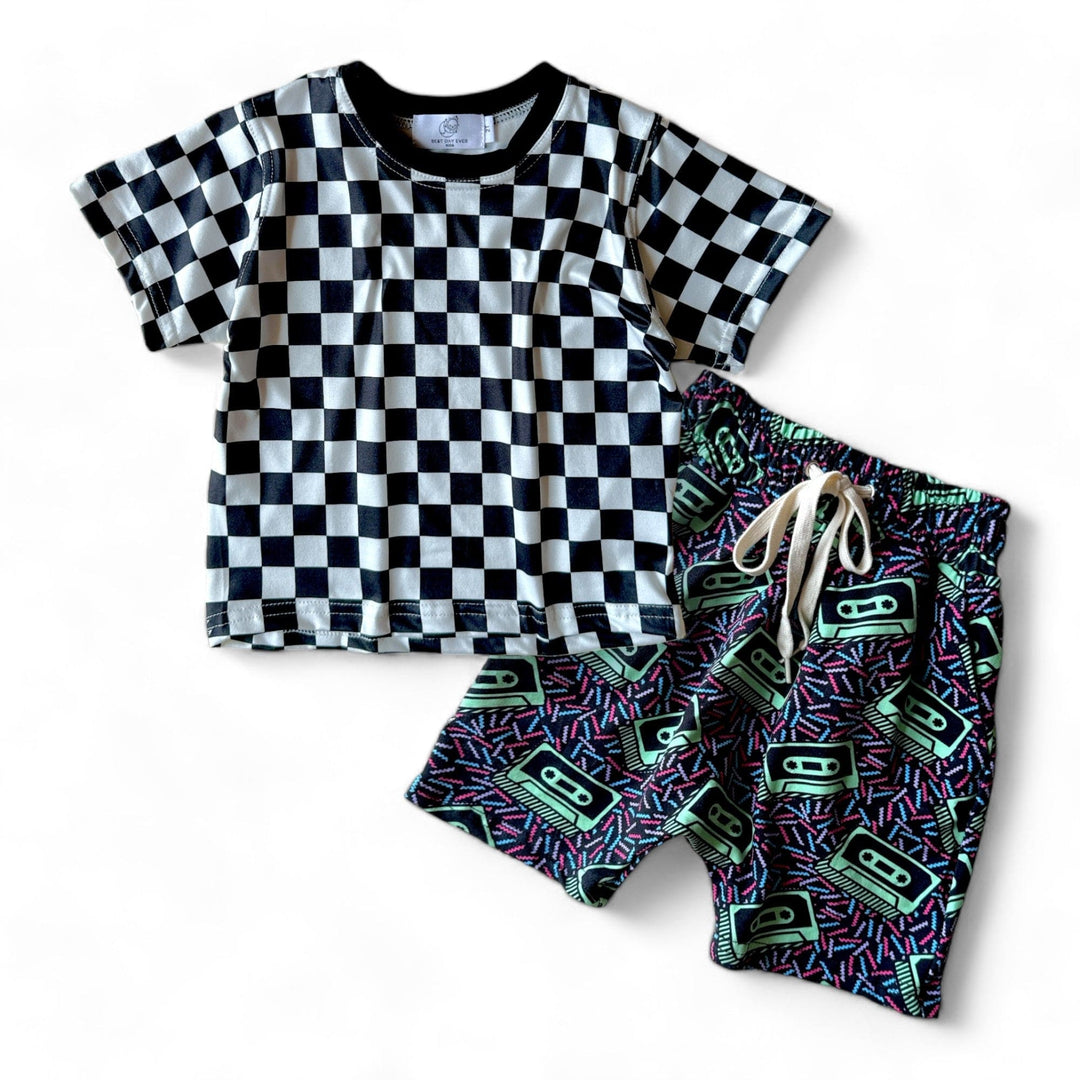 Best Day Ever Kids Baby & Toddler Outfits Rewind Harem Short Set buy online boutique kids clothing