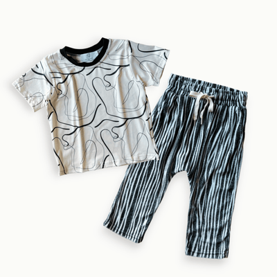 Best Day Ever Kids Baby & Toddler Outfits Scribbles and Stripes Set buy online boutique kids clothing