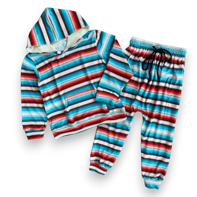 Best Day Ever Kids Baby & Toddler Outfits Sedona Stripe Velvet Leisure Set buy online boutique kids clothing